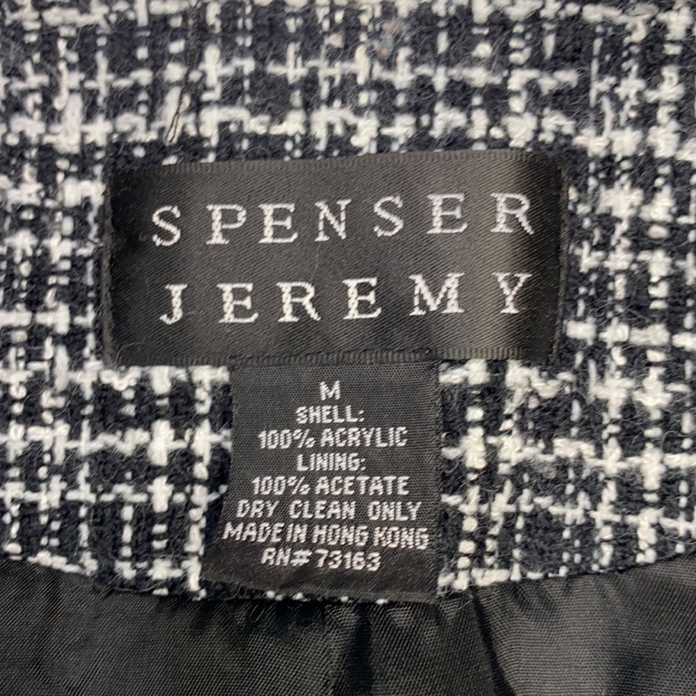 Spenser Jeremy Black And White Open Front Blazer … - image 7